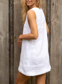 Women's Fashion Casual Temperament Square Collar Sling Loose Straight Dress