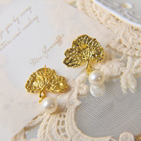 Simple Flower Pearl Earrings Fancy Fancy Light Luxury Earrings