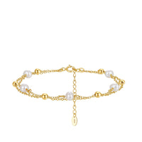 925 Sterling Silver Pearl Bracelet Female Summer Ins Special-interest Design Girlfriends Jewelry