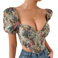 Backless Puff Sleeve Fishbone Sling Niche Court Retro Vest