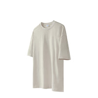 Pure Cotton Oversize Solid Color Short Sleeve T-shirt Top