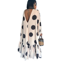 Loose Big Hem Polka Dot Printing Dress
