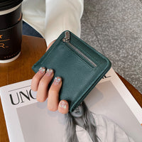 Women's Short Leather Wallet Large Capacity
