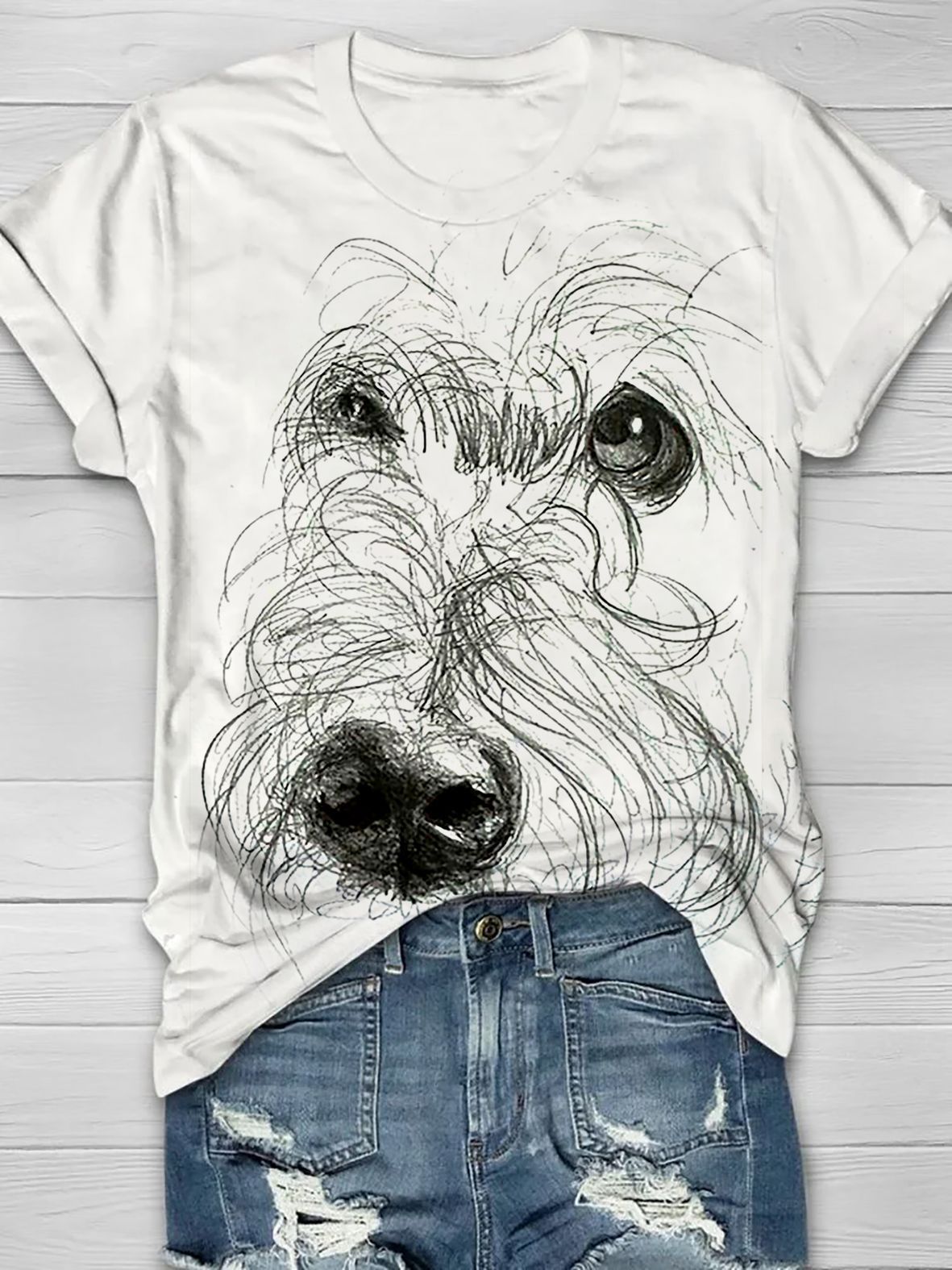 European Hip Hop Series Digital 3D Printing Ladies Street Short-sleeved Sports T-shirt - Chic Angle