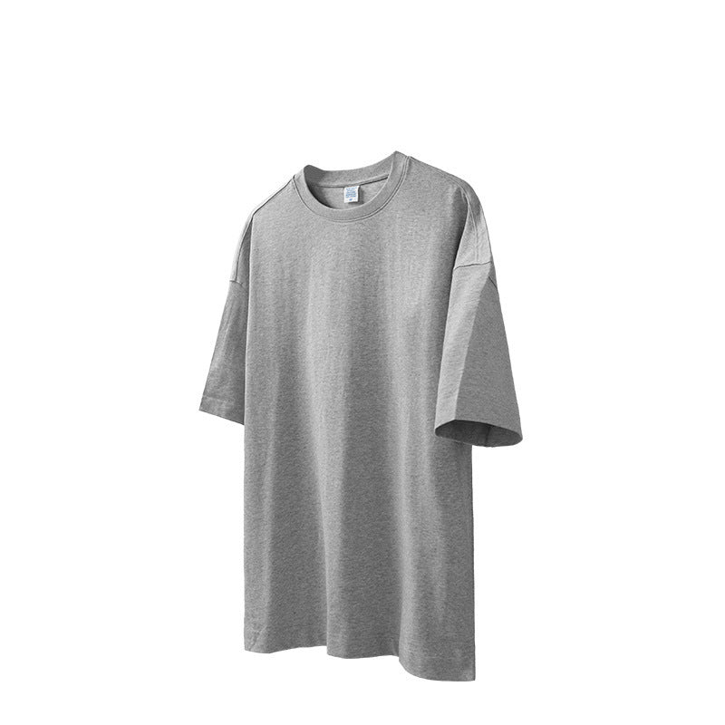 Pure Cotton Oversize Solid Color Short Sleeve T-shirt Top