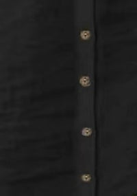 Stand-up Collar 34 Sleeve Shirt Button Casual Dress
