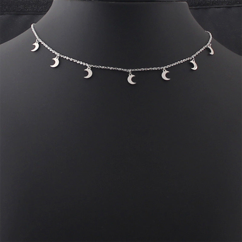 Female Stainless Steel Star Small Pendant Necklace - Chic Angle