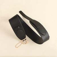 Vintage Women's Belt Black High-grade Metal Chain Pin Buckle Dress Shirt Simple Restraint Waist Wide Waist Seal
