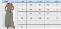 Fashion Cotton Linen Slit Sleeveless Loose Dress