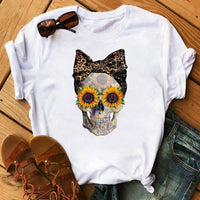 Vintage Print Letter Fashion Clothing Short-sleeved T-shirt