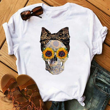 Vintage Print Letter Fashion Clothing Short-sleeved T-shirt