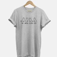 European And American One Pair Of Three Cats Digital Printing Casual Round Neck Short Sleeves