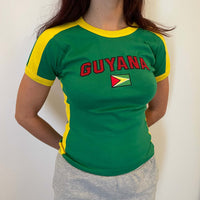 Women's Letter Embroidery Patchwork Short-sleeved T-shirt