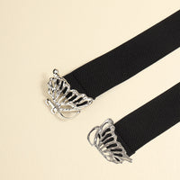 Fashion Women's Butterfly Belt Elastic Elastic Buckle Waist Seal Decorative Shirt Dress Waist Trim