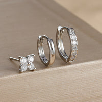 Fashion Simple Simple Bracelet Micro-inlaid Zircon Earrings