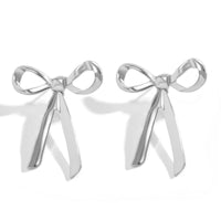 Fashion Personality Metal Bow Stud Earrings
