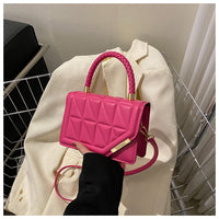 Women's Diamond Fashion Solid Color Shoulder Bag