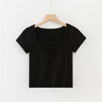 Women's Summer Midriff-baring Short Tight Short-sleeved Top