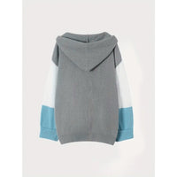 Versatile Long Sleeved Hooded Woolen Knitted Sweater