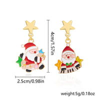 Christmas Earrings Women's Asymmetric Cartoon