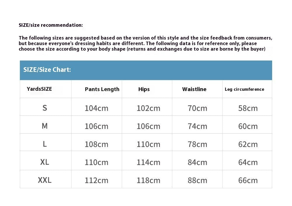 Men's And Women's Punk Hip Hop Casual Wide-leg Straight Pants