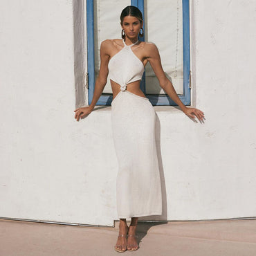 Women's Long Dress Vacation Style Backless