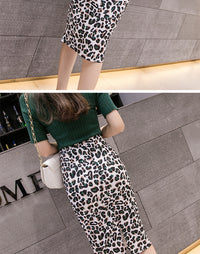 High Waist Floral Hip Skirt Midi Printed One-step