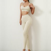 Spaghetti Strap Beauty Back Sports Bra Sports Suit