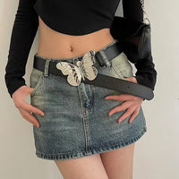 Women's Metal Large Butterfly Belt Simple Vintage Belt Sweet Trend Accessory