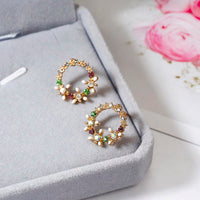 European And American Style Wreath Earrings