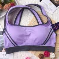 No steel ring cross beauty back bra
