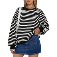Cross Border TK Amazon Hot Oversized Loose Casual Striped Bathroom