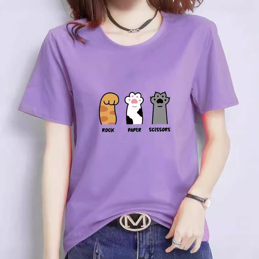 Loose Short Sleeve Casual T-shirt Plus Size Unisex Wear - Chic Angle