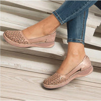 Fashion Women's Toe Head Hollowed Out Large Size Flat Sandals