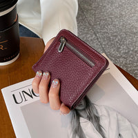 Women's Short Leather Wallet Large Capacity