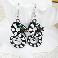 Zodiac Ornament Exaggerated Dripping Dragon Earrings