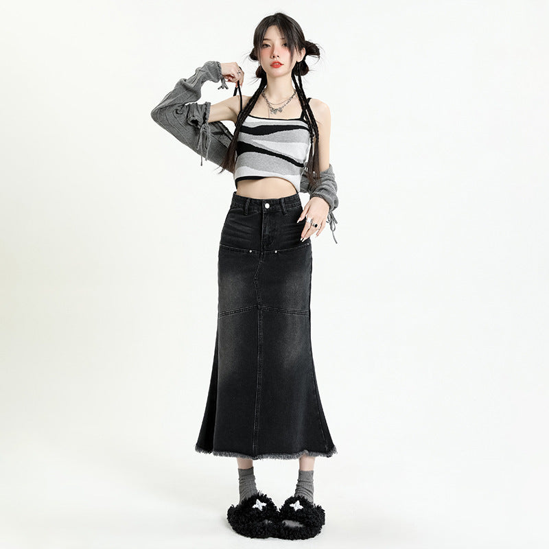 Fishtail Skirt High Waist Slimming A- Line Women