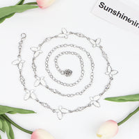 Waist Chain Female Korean Version Butterfly Drop Glue Diamond Personality Chain Hollow Rose Pendant Collocation Dress All Match
