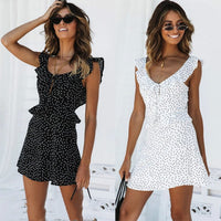 Sleeveless Wrap Boho Causal Butterfly Sleeve Dress