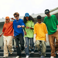 Pure Cotton Oversize Solid Color Short Sleeve T-shirt Top