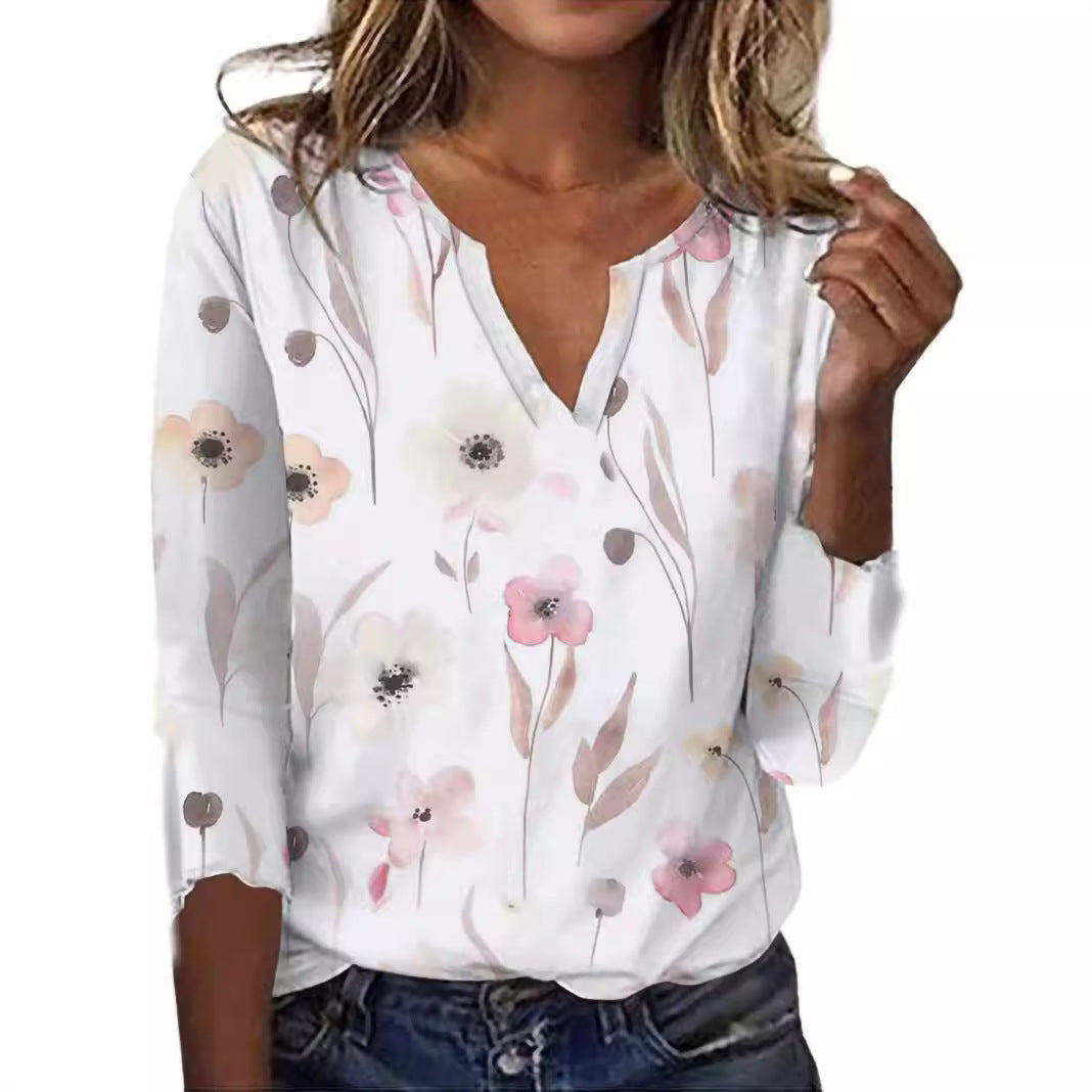 Women's Fashion Loose Summer Printed Top
