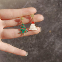 Christmas Tree Earrings Small Fashion Diamond Women's