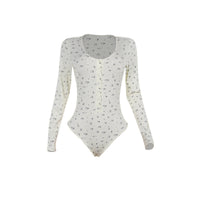 Women's Fashion Casual Floral Long-sleeved Jumpsuit