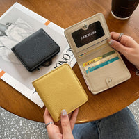 Women's Short Leather Wallet Large Capacity