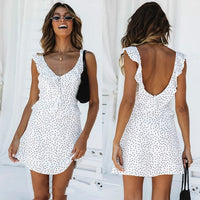 Sleeveless Wrap Boho Causal Butterfly Sleeve Dress