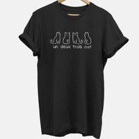 European And American One Pair Of Three Cats Digital Printing Casual Round Neck Short Sleeves
