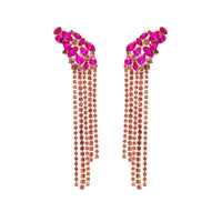 European And American Ins Earrings Exaggerated Long Alloy