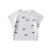 Women's Summer Hot Girl Round Neck Drop Shoulder Short Sleeve T-shirt