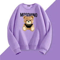 Bear Printed All-matching Couple's Tops