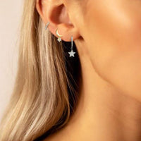 Women's Geometric Stars Diamond Personalized Earrings